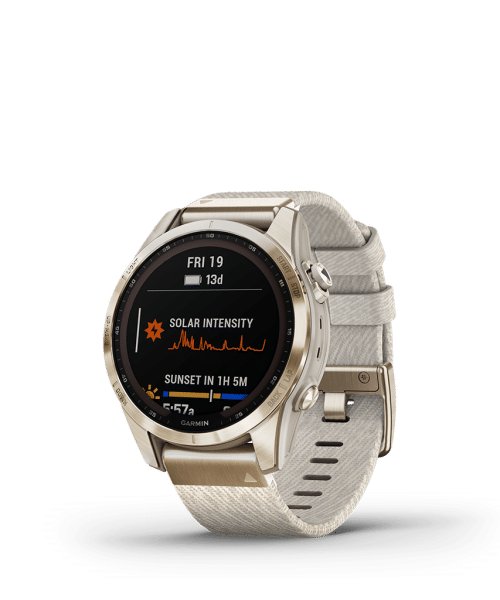 Garmin Fenix 7S Sapphire Solar Cream Gold - Bilde 4