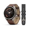 Garmin fēnix® 9 Pro – inReach®, 47mm - Titan med valnøttfarget skinnrem