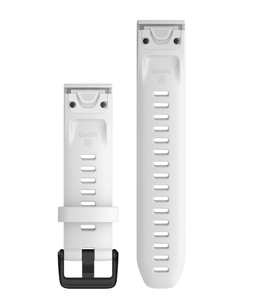 Garmin QuickFit® 20-klokkerem - Hvitt silikon med anordning i sort - Bilde 2