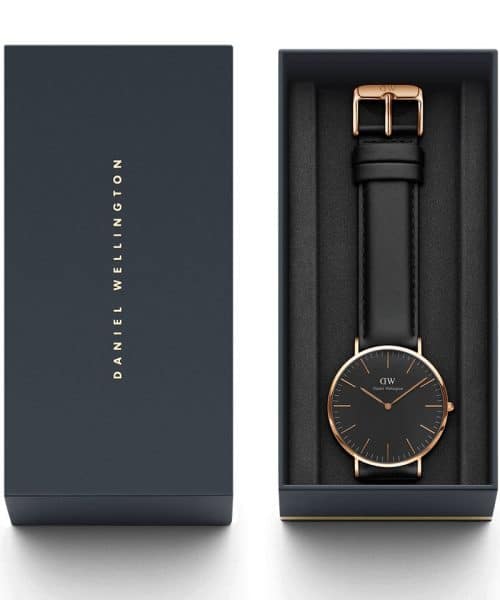 Daniel Wellington - Classic Black Sheffield Rose Gold - 40mm - Bilde 8