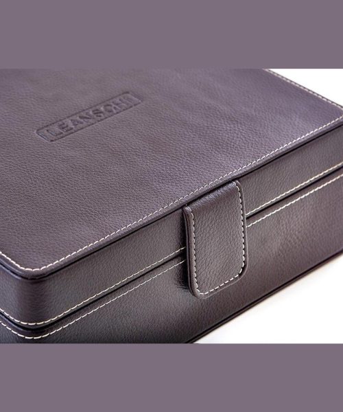 Leanschi jewellery 2 level box/2 pouches/brown - Bilde 3