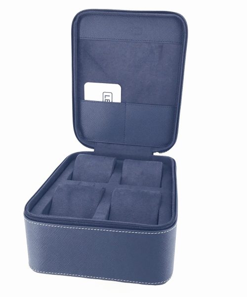 Leanschi 4 slot watch box/blue