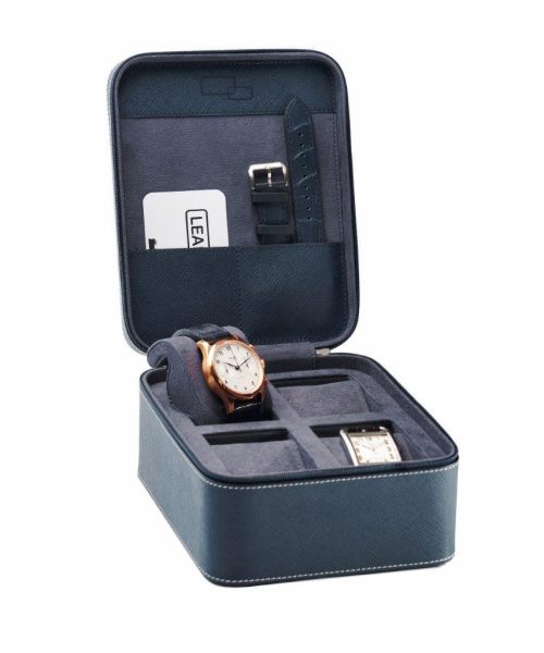 Leanschi 4 slot watch box/blue - Bilde 4