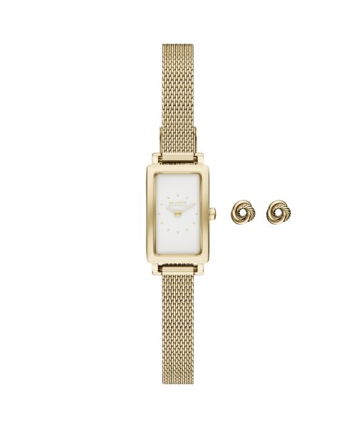 Skagen Hagen Micro Two-Hand Gold Stainless Steel Watch Gift Set - SKW1158SET