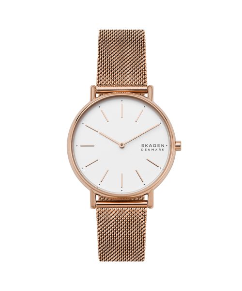 Skagen Signatur Rose-Tone Steel Mesh Watch - SKW2784