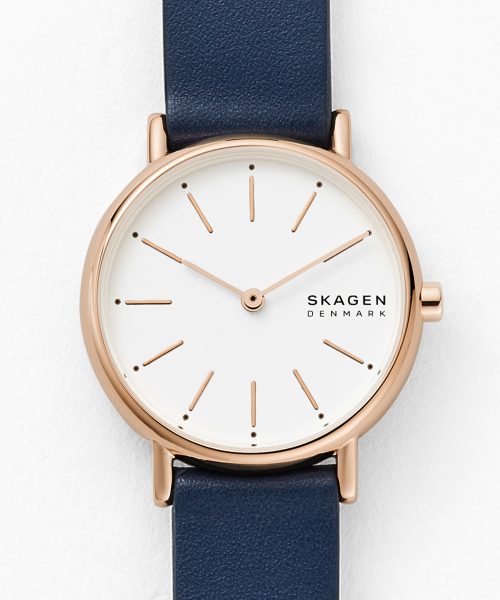 Skagen Signatur Lille Two-Hand Ocean Blue Leather Watch - SKW2838 - Bilde 2