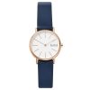Skagen Signatur Lille Two-Hand Ocean Blue Leather Watch - SKW2838