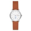 Skagen Kuppel Lille Two-Hand Sub-Second Brown Leather Watch - SKW3103