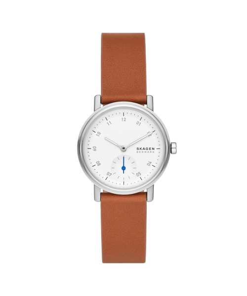 Skagen Kuppel Lille Two-Hand Sub-Second Brown Leather Watch - SKW3103