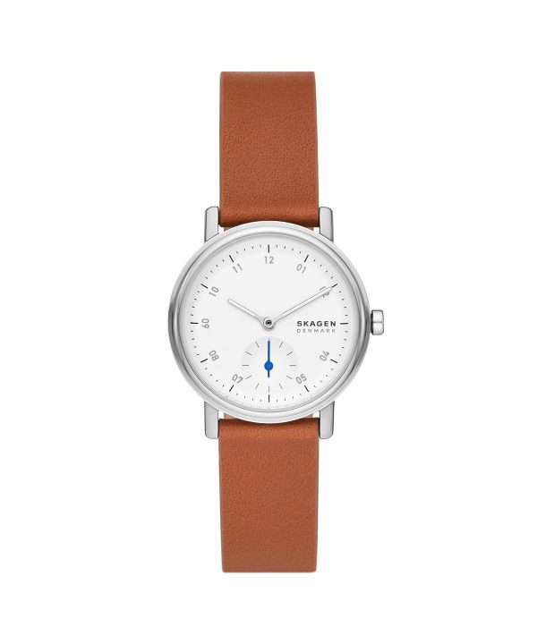 Skagen Kuppel Lille Two-Hand Sub-Second Brown Leather Watch - SKW3103