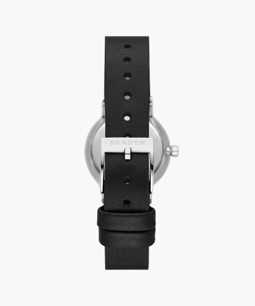 Skagen Freja Lille Two-Hand Black Leather Watch - SKW3119 - Bilde 3