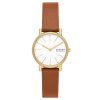 Skagen Signatur Lille Two-Hand Brown Leather Watch - SKW3121