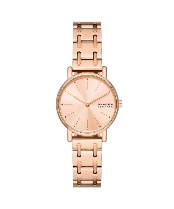 Skagen Signatur Lille Two-Hand Rose Gold Stainless Steel Bracelet Watch - SKW3125