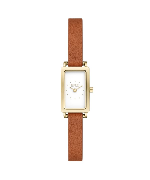 Skagen Hagen Micro Two-Hand Brown Leather Watch - SKW3149