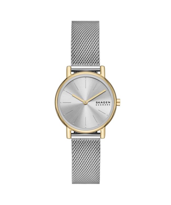 Skagen Signatur Lille Two-Hand Silver Stainless Steel Mesh Watch And Bracelet Set - SKW3153SET