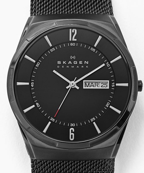 Skagen Melbye Titanium and Midnight Steel Mesh Day-Date Watch - SKW6006 - Bilde 2