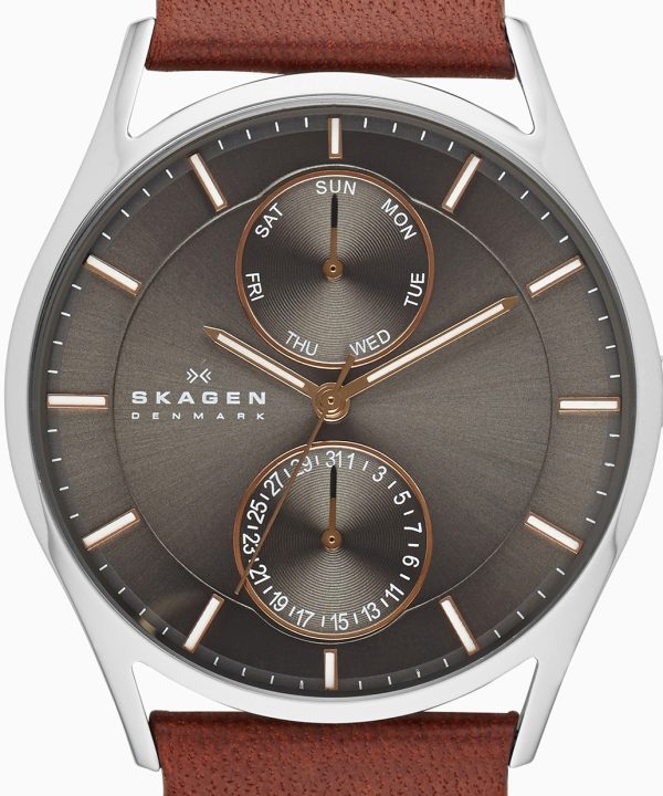 Skagen Holst Multifunction Medium Brown Leather Multifunction Watch - SKW6086 - Bilde 2