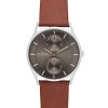 Skagen Holst Multifunction Medium Brown Leather Multifunction Watch - SKW6086