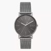 Skagen Signatur Three-Hand Grey Steel Mesh Watch - SKW6577