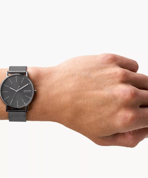 Skagen Signatur Three-Hand Grey Steel Mesh Watch - SKW6577 - Bilde 2