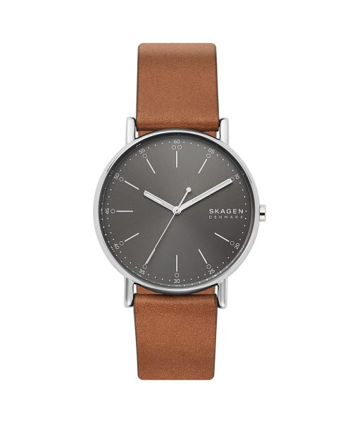 Skagen Signatur Three-Hand Medium Brown Leather Watch - SKW6578