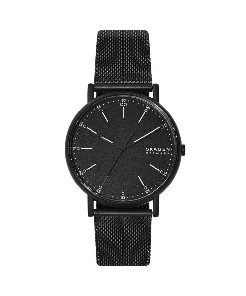 Skagen Signatur Three-Hand Midnight Steel Mesh Watch - SKW6579