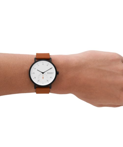 Skagen Kuppel Two-Hand Sub-Second Brown Leather Watch - SKW6889 - Bilde 2