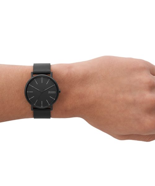 Skagen Signatur Three-Hand Black Leather Watch - SKW6902 - Bilde 2