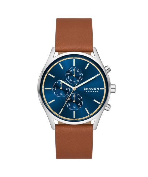 Skagen Holst Chronograph Luggage Leather Watch - SKW6916