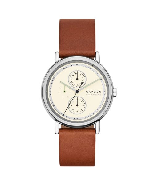 Skagen Signatur Multifunction Brown Leather Watch - SKW6942