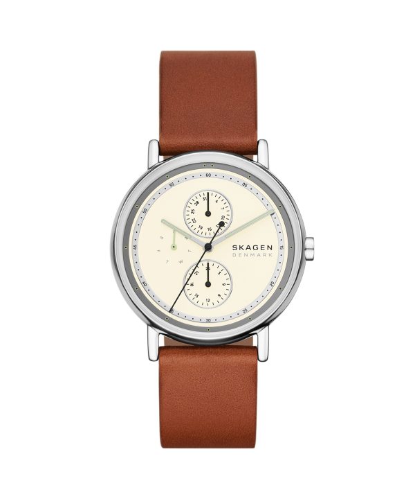 Skagen Signatur Multifunction Brown Leather Watch - SKW6942