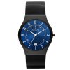 Skagen Sundby Titanium and Midnight Steel Mesh Watch - T233XLTMN