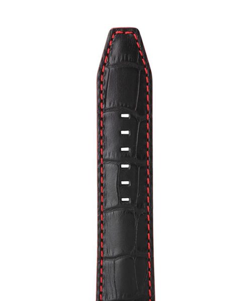 Rochet Sport Luxe «Indiana» Sort/Rød Vanntett Alligator Decor Skinnreim